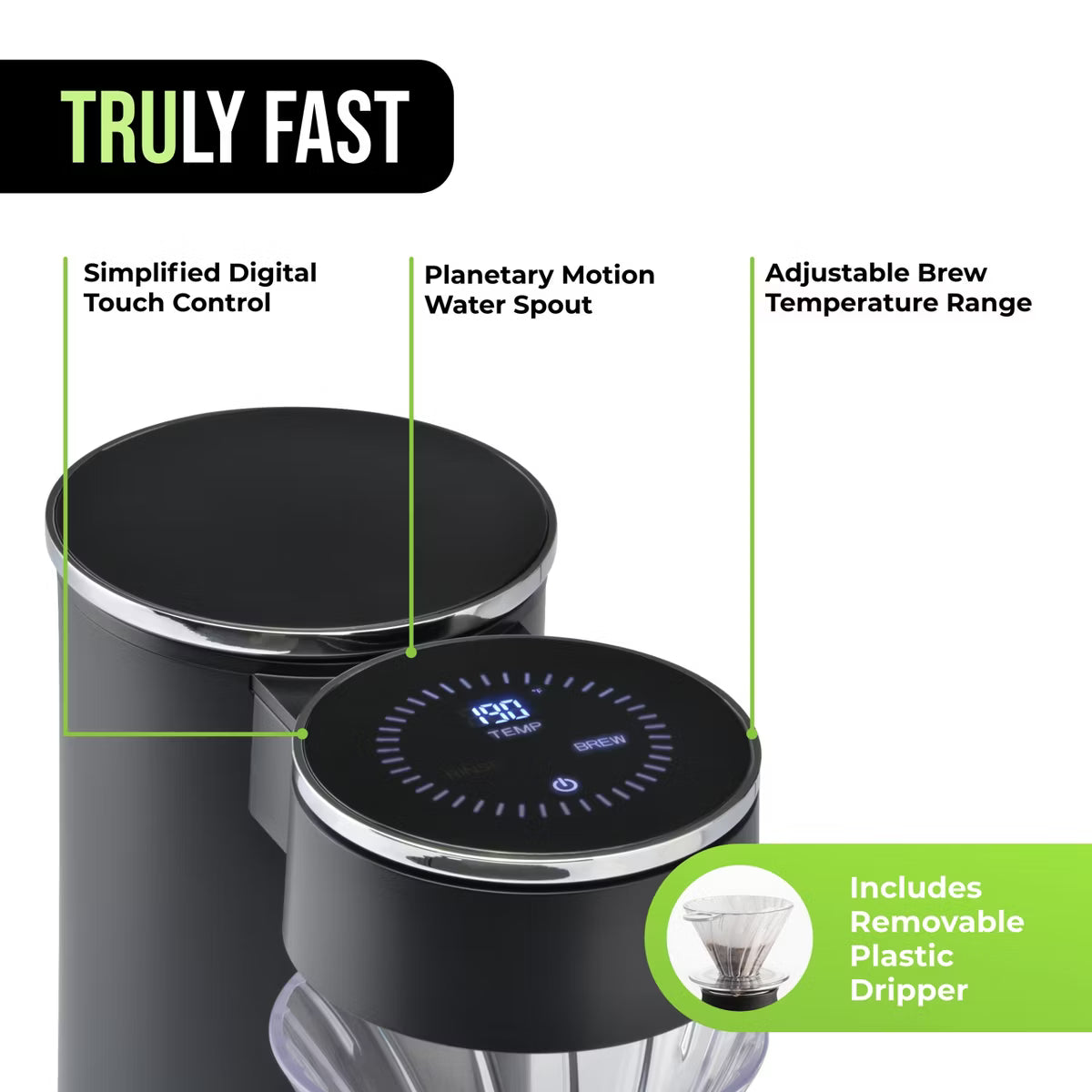 Coffee Maker – Culinvaro Automatic Pour Over Digital Control Coffee Maker with Optimized Brew Program