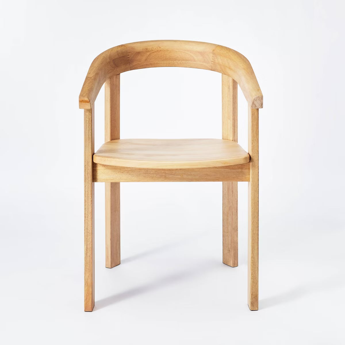 Terra Solid Wood Curved Back Dining Chair Black