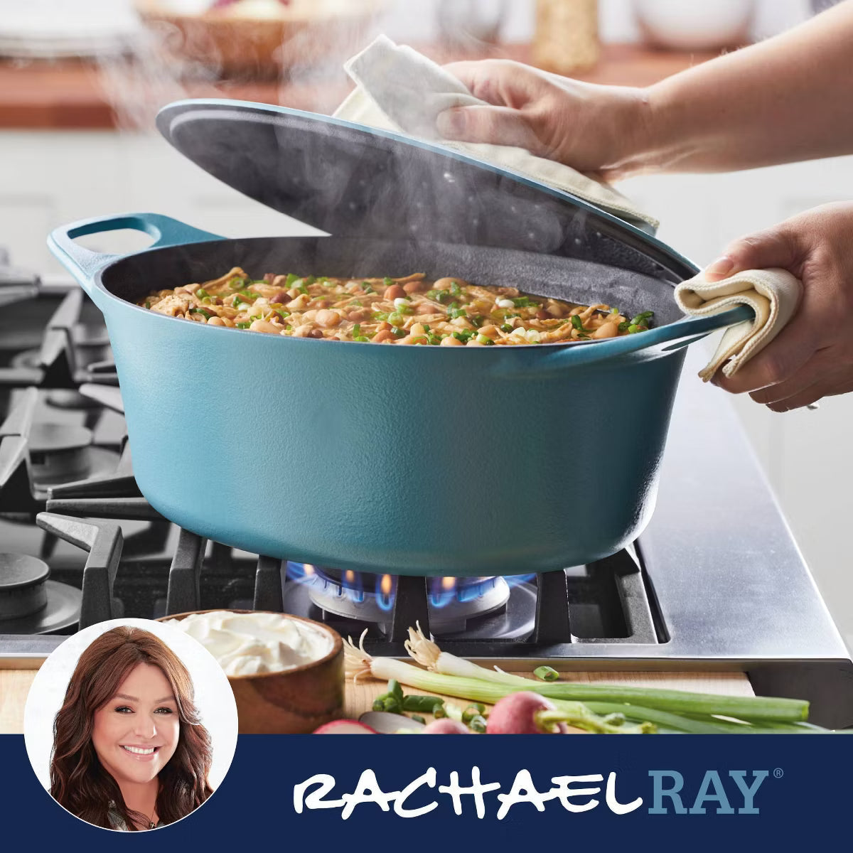 Dutch Oven – remium Nitro Cast Iron Dutch Oven 6.5qt Agave – Blue