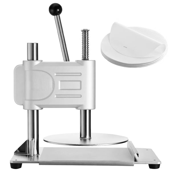 Kitchen Mold – Manual Pizza Dough Press Machine, 9.5 inch Pizza Pastry Press Plate – Silver
