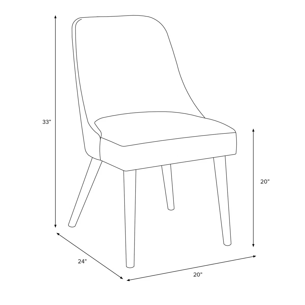 Dining Chair – Culinvaro Geller Modern Dining Chair in Textured Linen