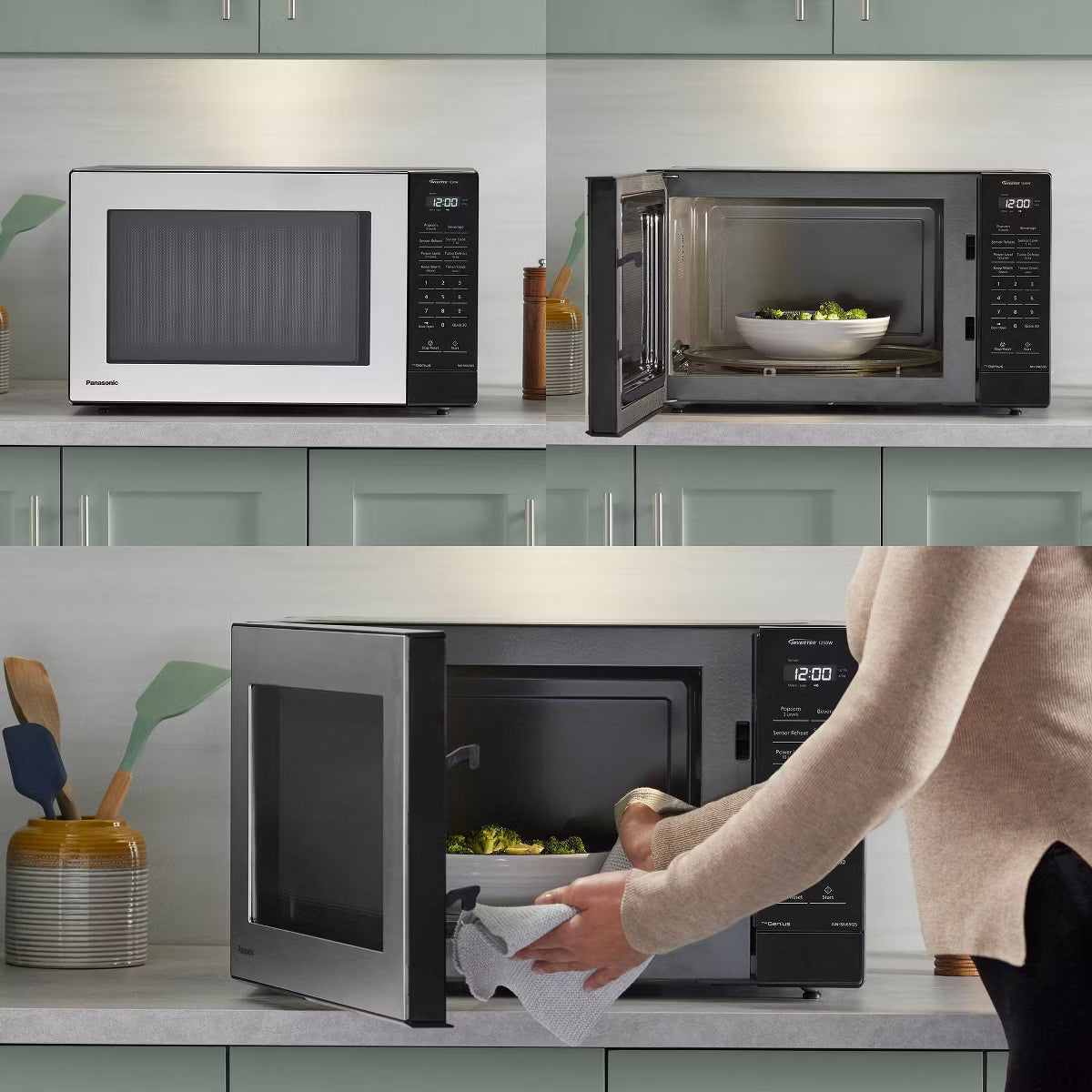 Microwave Oven – 1.2 cu ft Inverter Microwave – Black