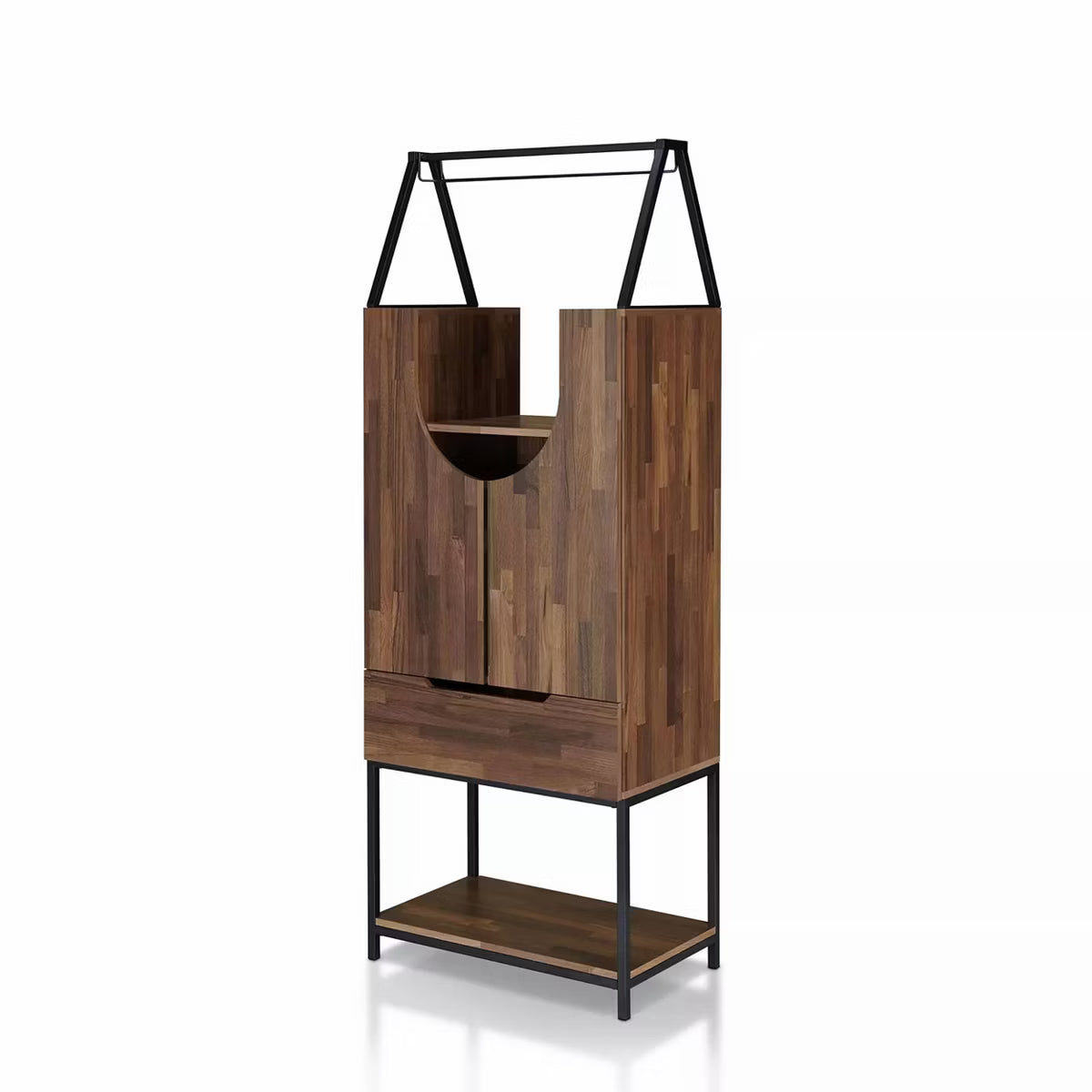 Wine Cabinet – Culinvaro Meluse Multi Storage Wine Cabinet Light Hickory