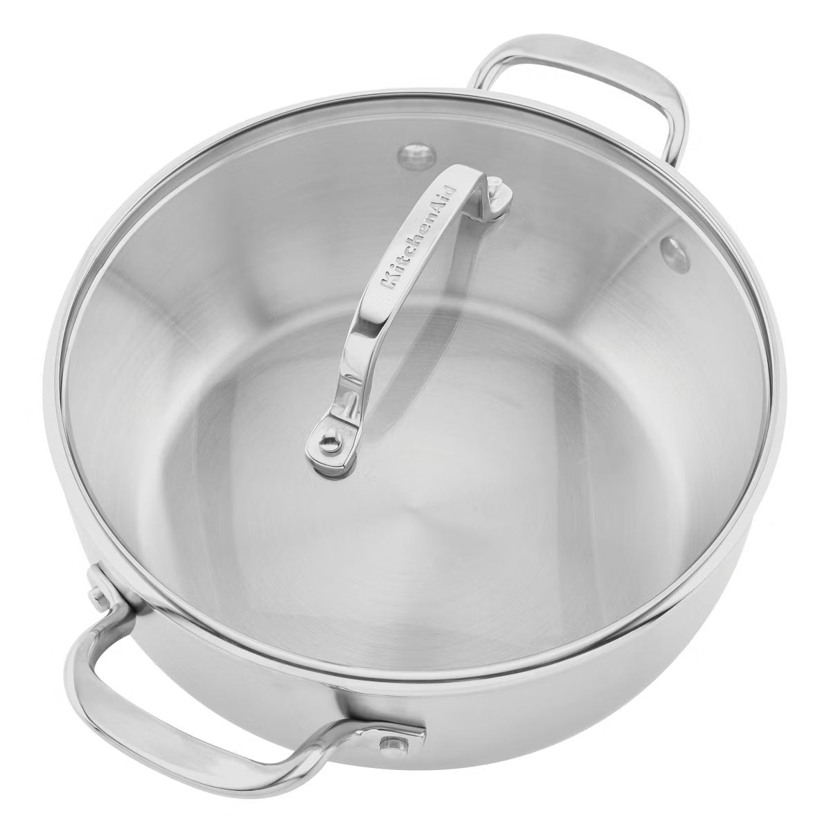 Casserole Dish – 4qt Casserole with Lid: Round Baking Dish – Silver
