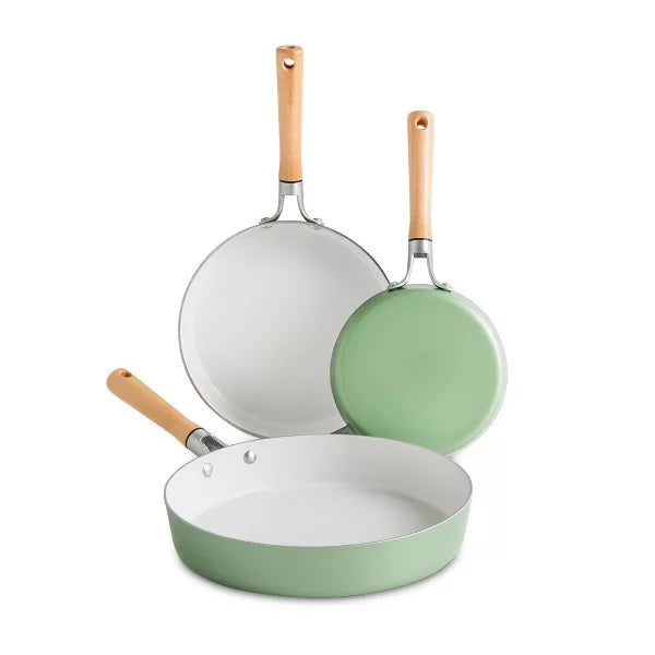 Frying Pan – 3 Piece Nonstick Frying Pan Set – Green