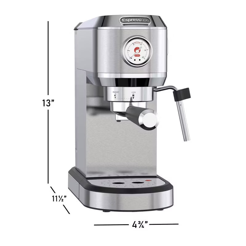 Espresso Machine – 3-in-1 Plastic/Metal Espresso Maker Finish – Stainless Steel