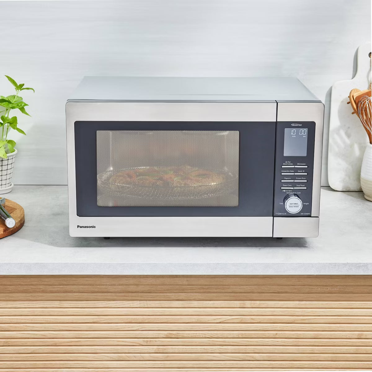 Microwave Oven – 1.3 cu ft Microwave with Air Fry and Convection – Silver
