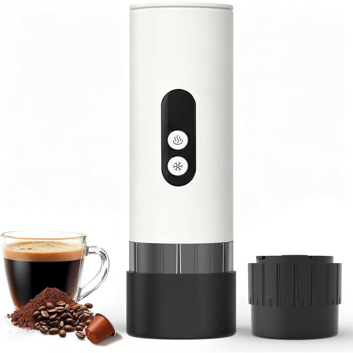 Espresso Maker – Culinvaro Portable Espresso Maker with Self Heating - 15 Bar Electric Travel Coffee Machine, 2-in-1