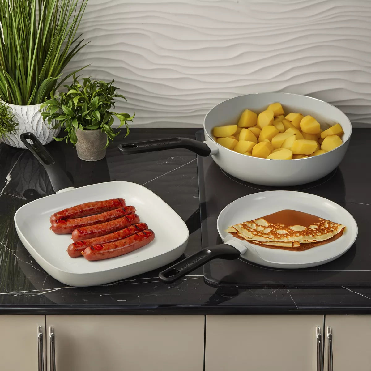Cookware Set – Leo Glints Nonstick Ceramic 3Pc Cookware Set – 3Pc