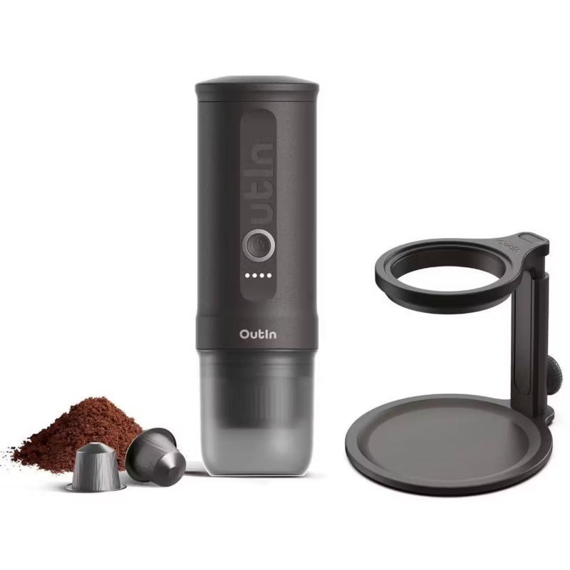 Nano Portable Electric Espresso Machine with Universal Coffee Stand – Space Gray