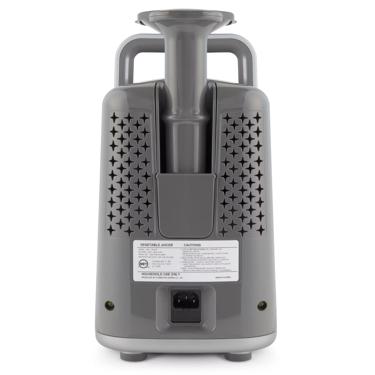 Juicer – Greenstar 5 Cold Press Masticating Juicer – Gray