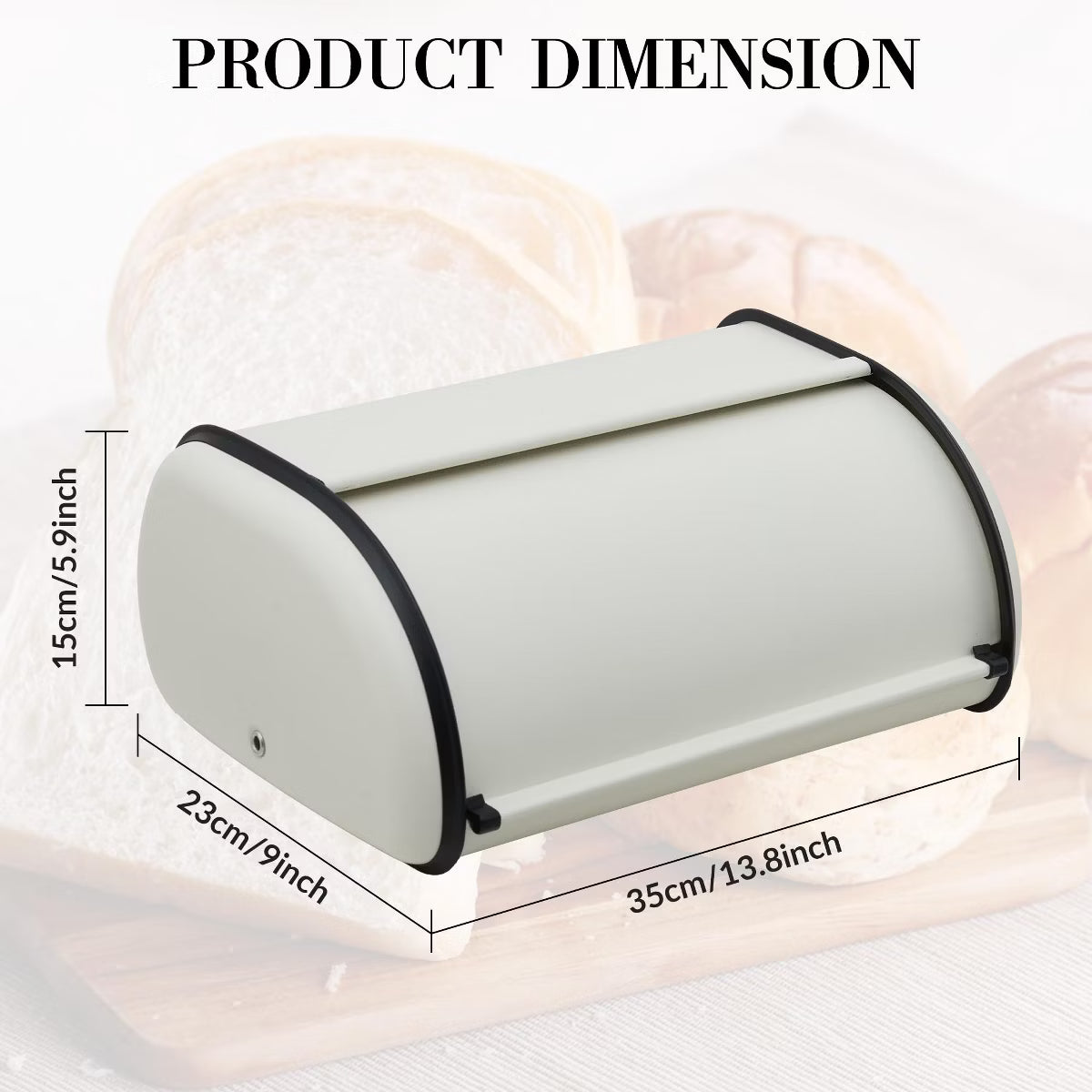 Bread Box – Culinvaro Stainless Steel Bread Box for Kitchen Countertop