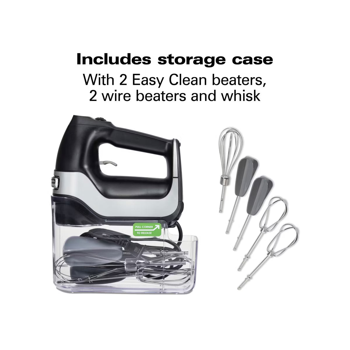 Hand Mixer – 7 Speed Dig Hand Mix with Easy Beaters 62663 – Stainless Steel