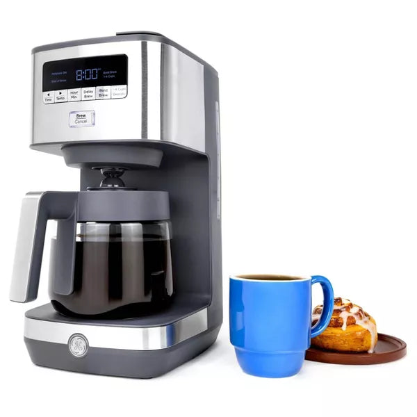 Drip Coffee Maker – 12 Cup Drip Coffee Maker with Adjustable Keep Warm Plate – Gray And Silver