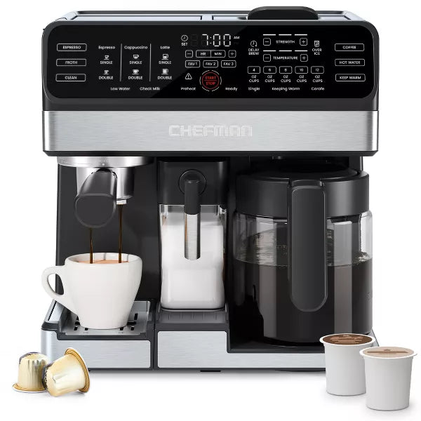 Coffee Maker – Coffee Station, Coffee Maker Espresso Machine Combo – Black