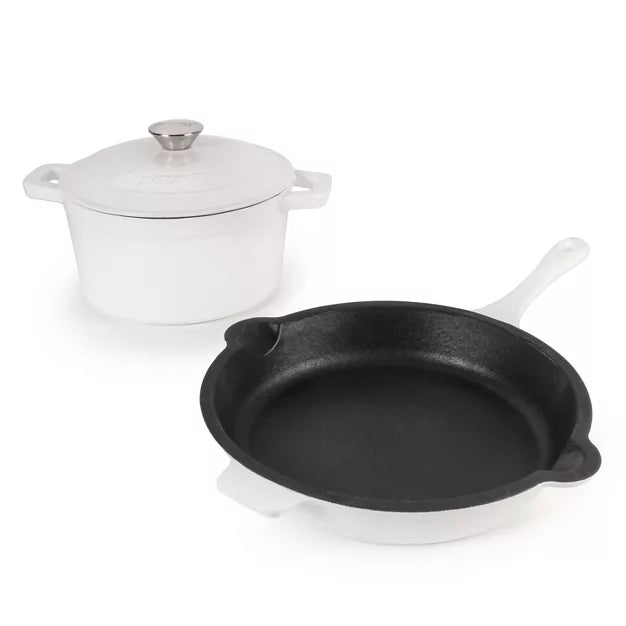 Cookware Set – Neo 3Pc Cast Iron Cookware Set – Pink