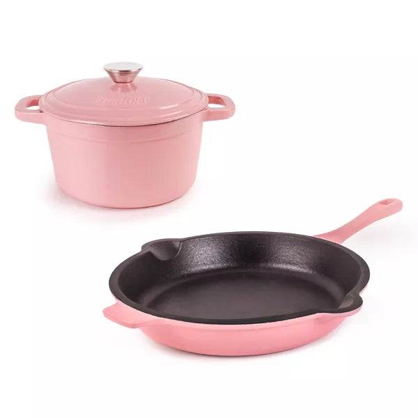 Cookware Set – Neo 3Pc Cast Iron Cookware Set – Pink