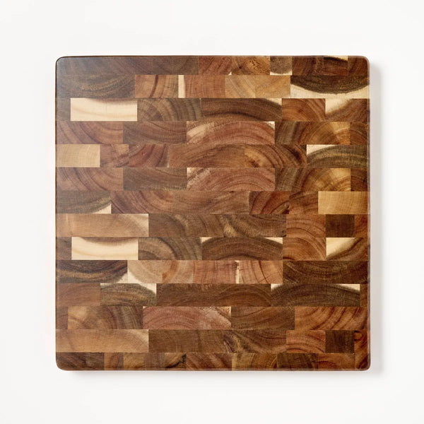 Cutting Board – Culinvaro 14"x14" End Grain Acacia Wood Cutting Board Natural