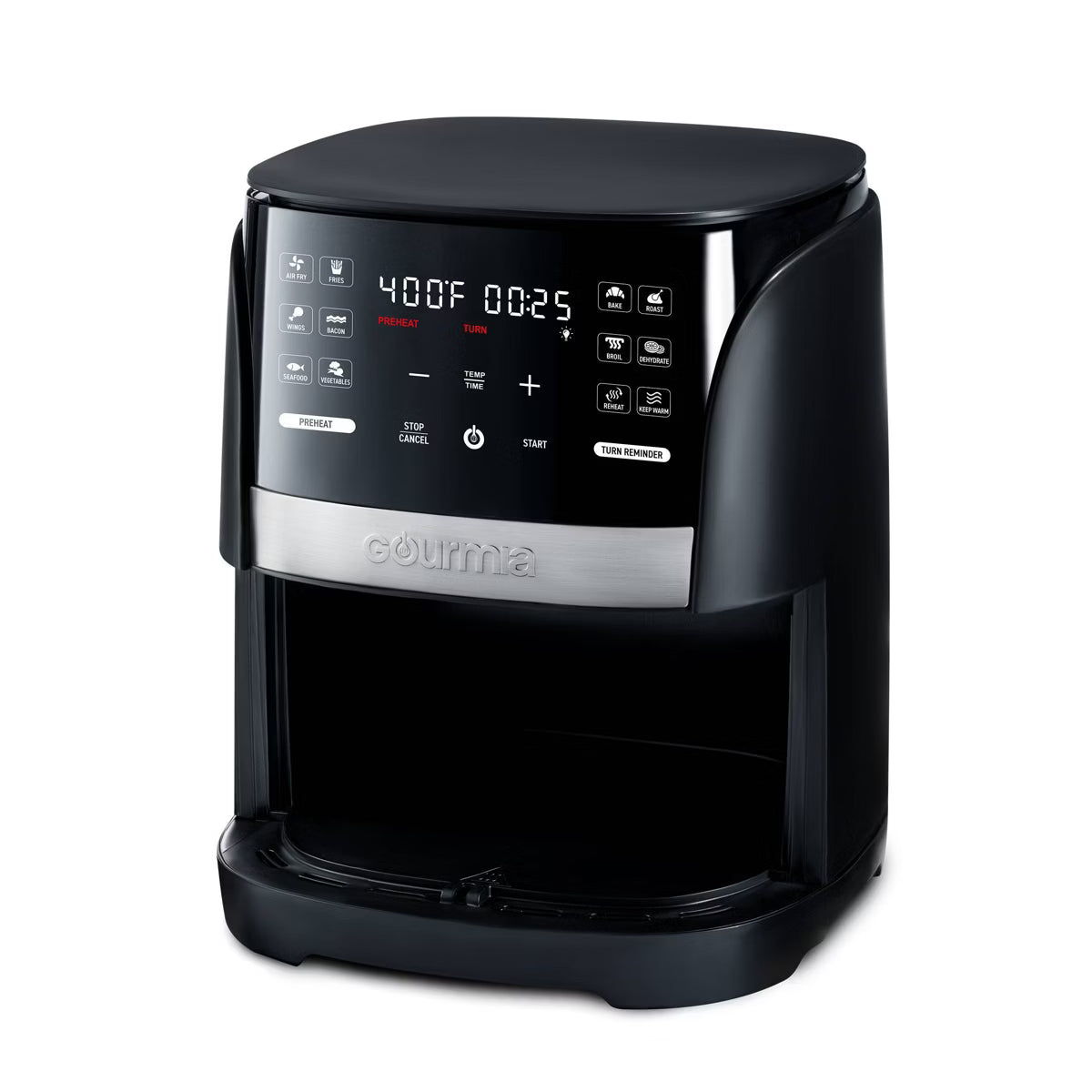 Air Fryer – 6qt Digital Window Air Fryer with 12 Presets – Black