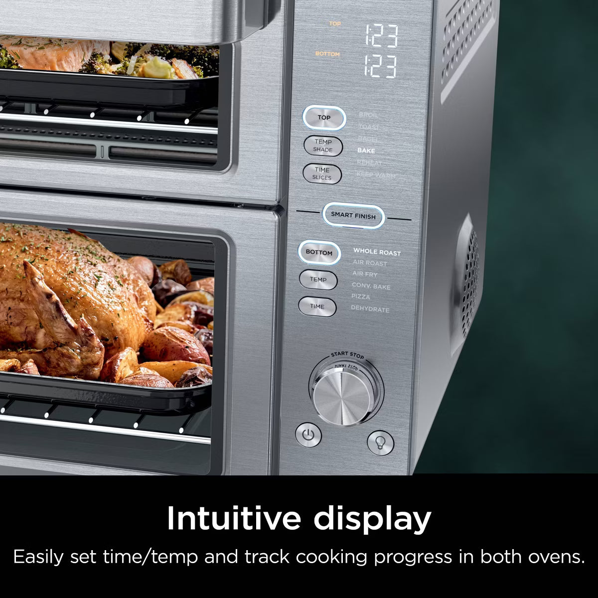 Toaster Oven – Double Stack XL Countertop Oven and Air Fryer – Silver