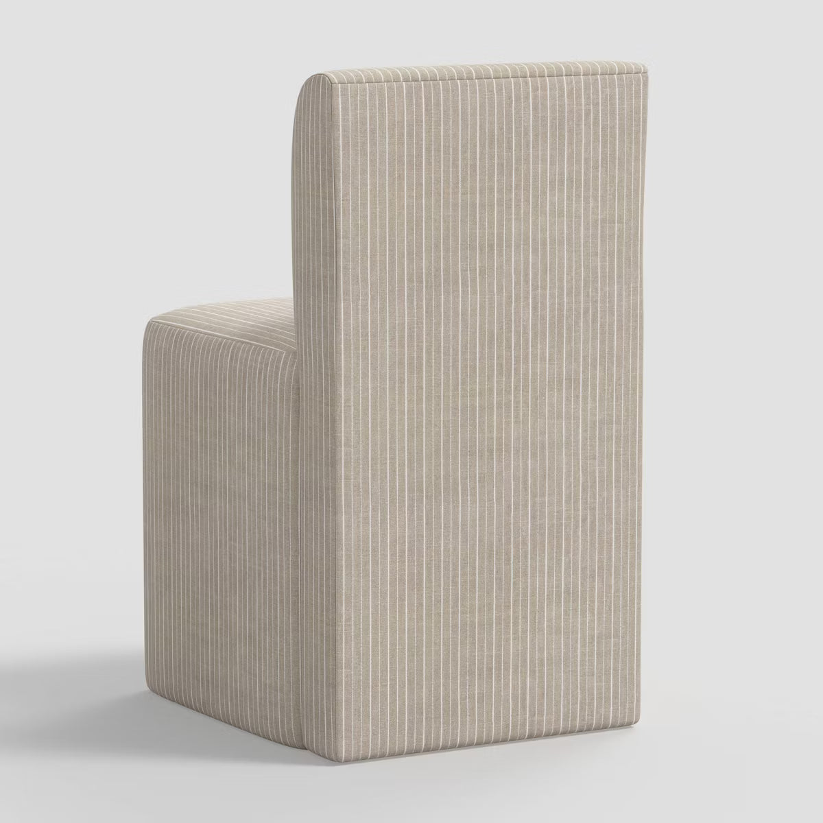 Amelia Fully Upholstered Dining Chair in Pinstripe