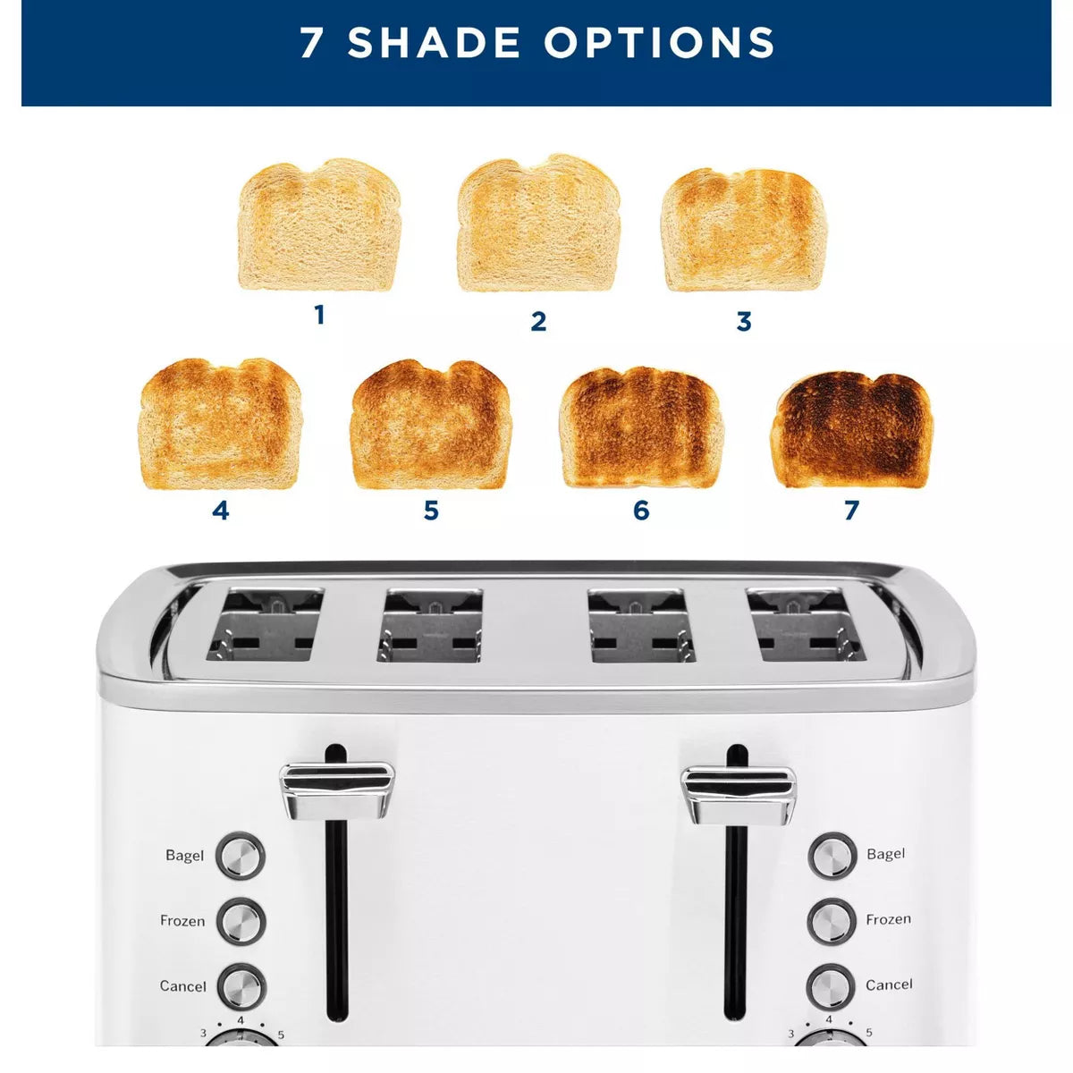 Toaster – 4 Slice Toaster – White
