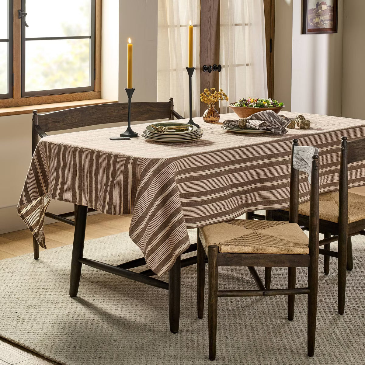 Dining Chair – Culinvaro Woven Dining Chair Aged Oak