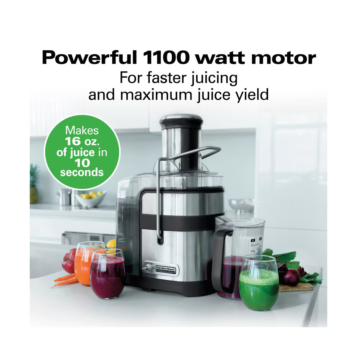 Juicer – Pro XL Juice Extractor 67906: 1100W Juicer Machine, 2 Speeds – Silver