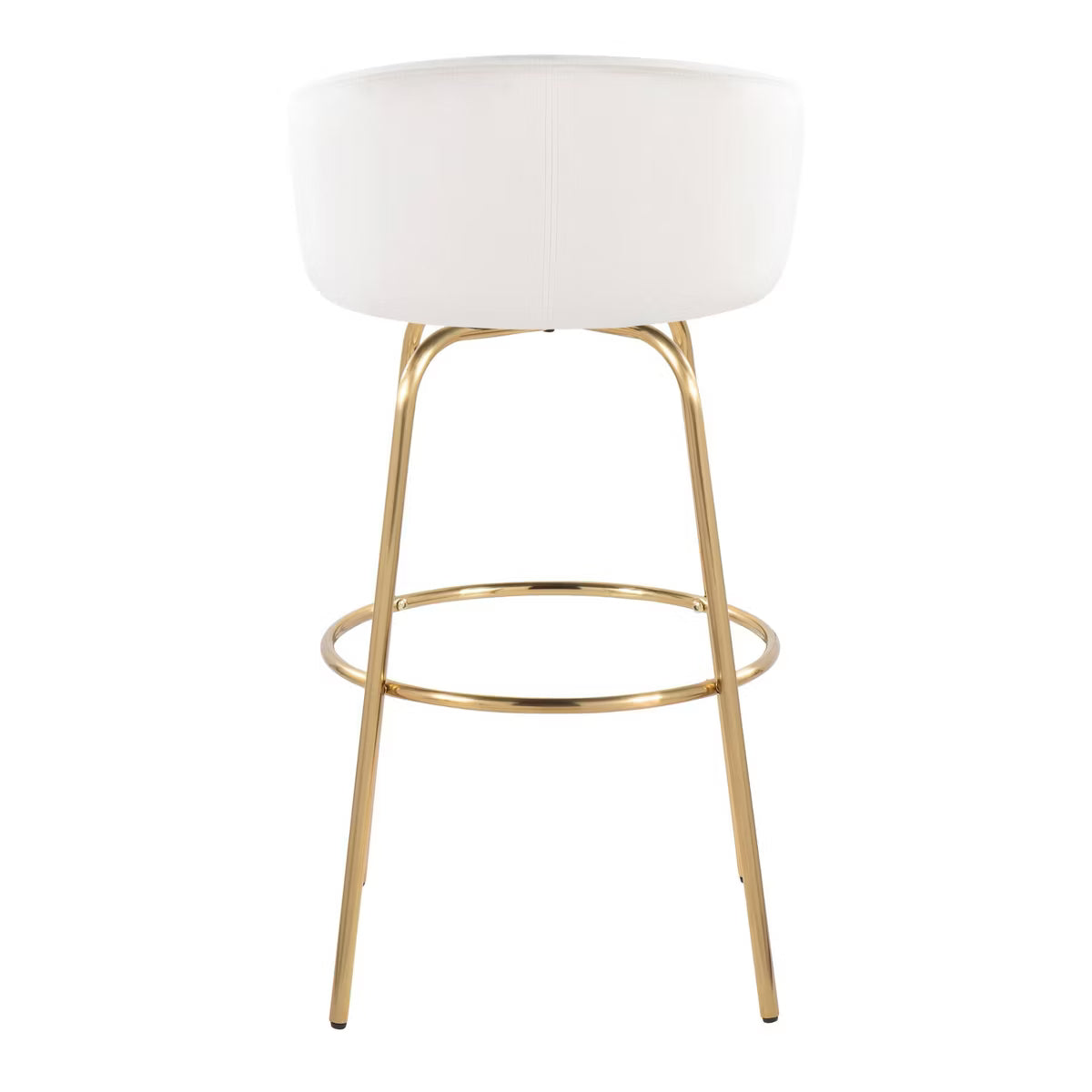 Set of 2 Claire Barstools Gold/Cream