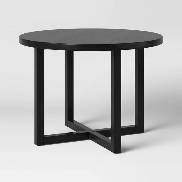 Dining Table – Culinvaro Keener All Wood Round Dining Table Black