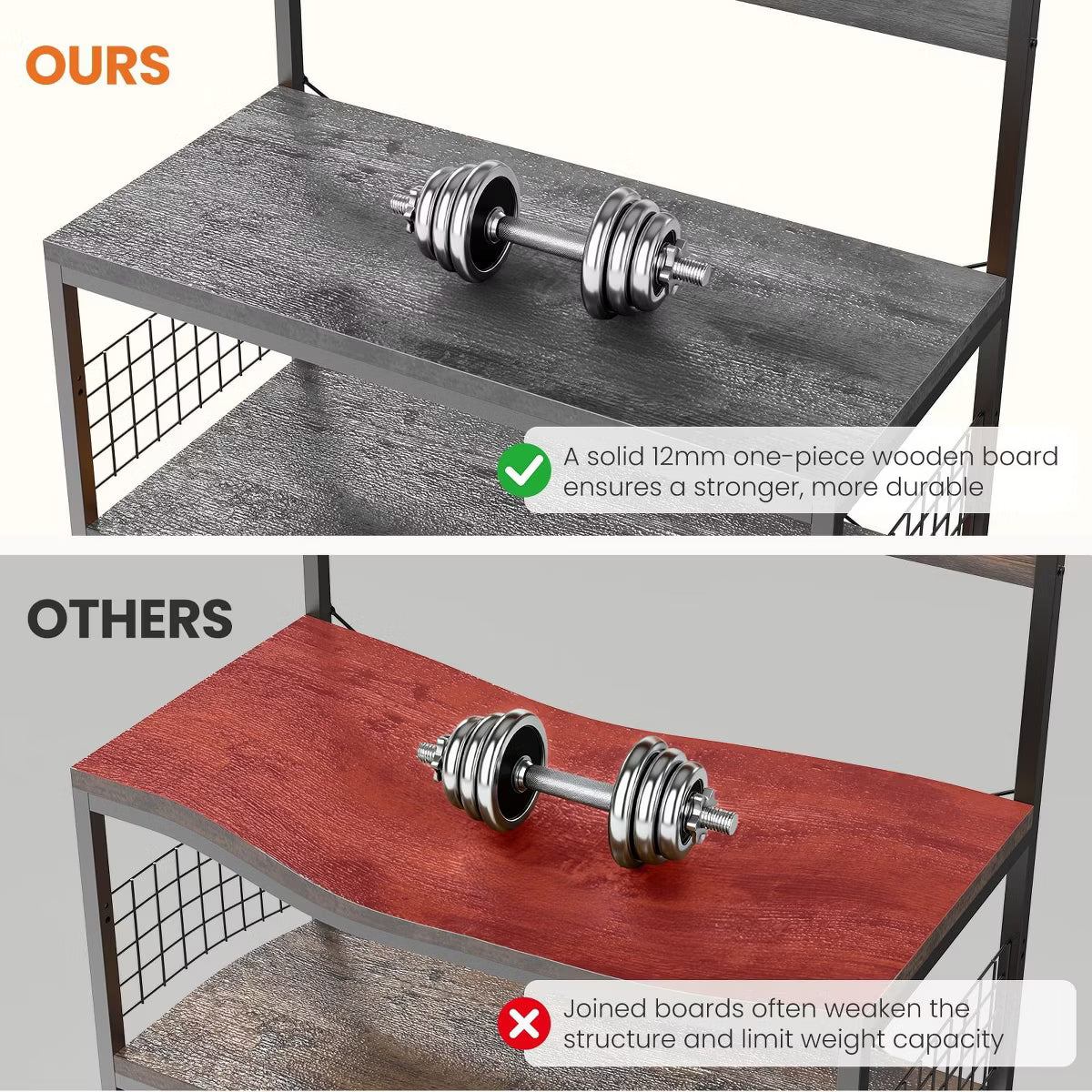 Baking Rack – Culinvaro 3-Tier Kitchen Baking Rack – Heavy-Duty Steel Microwave Oven Stand