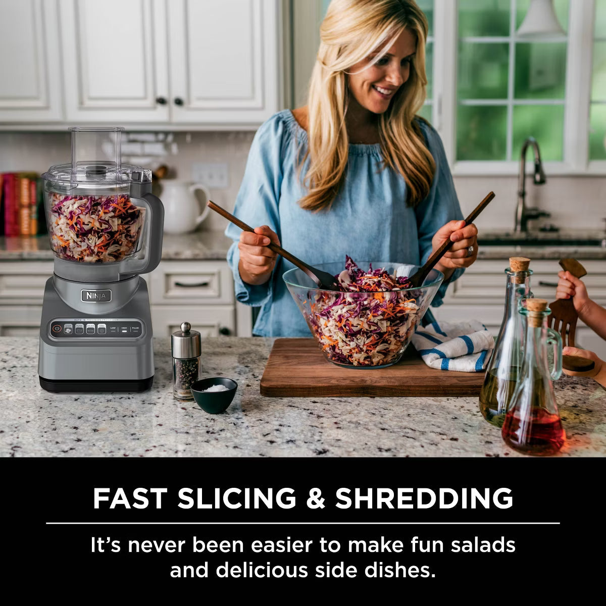 Food Processor – Professional 850W 9-Cup Food Processor – Silver