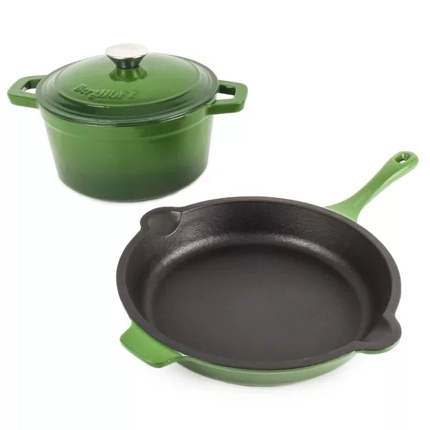 Cookware Set – Neo 3Pc Cast Iron Cookware Set – Green