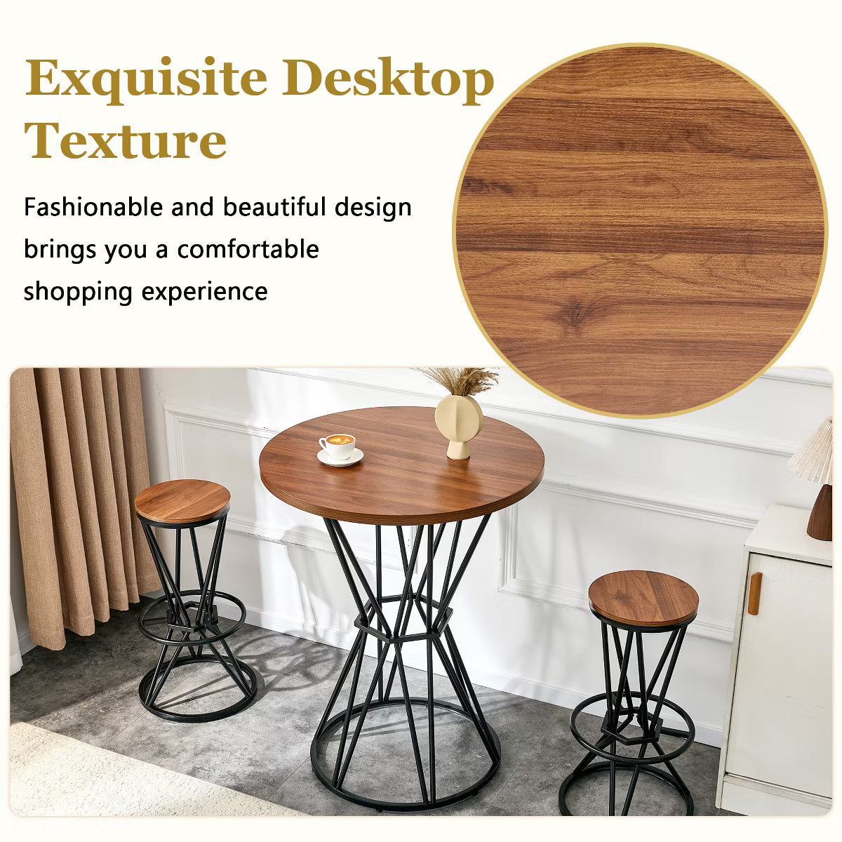 Dining Set – Culinvaro 3-Piece Bar Height Dining Set