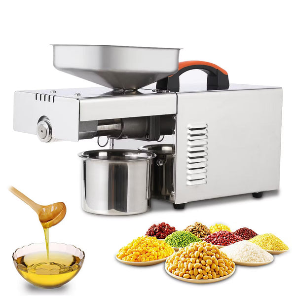 Kitchen Appliance – Automatic Cold& Hot Electric Oil Press Extractor – Silver