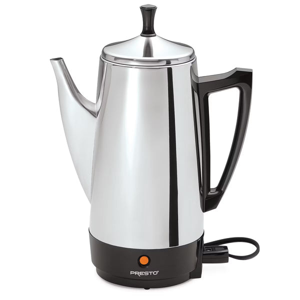 Coffee Maker – Culinvaro Stainless Steel Coffee Maker, 12 Cup Robust Percolator Coffee, Silver