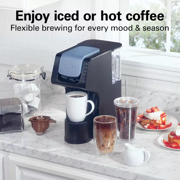 Single-Serve Coffee Maker – lexbrew Single-Serve Hot/Iced Coffee Maker 49921: Cup & Ground Coffee – Black