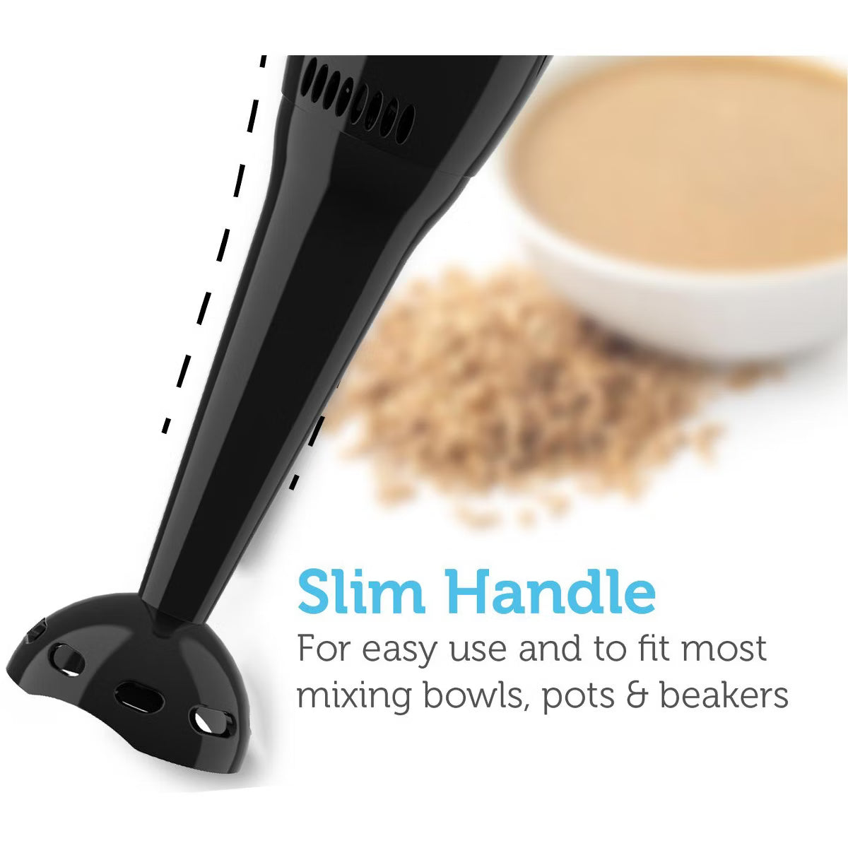 Immersion Blender – 200W 2-Speed Hand Blender for Blends – Stainless Steel