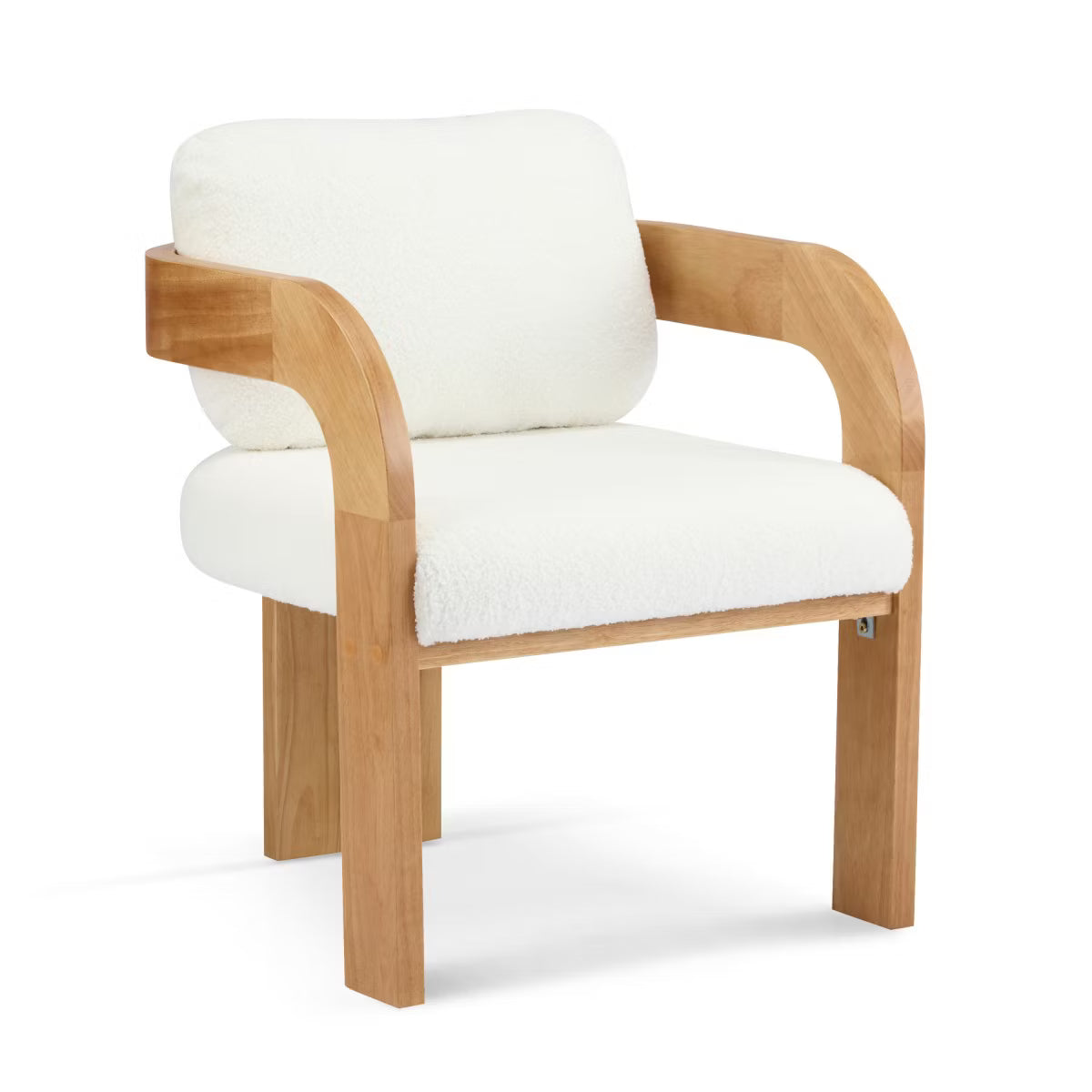 Set of 2 Modern Beige Dining Chairs with Black Wood Frame,