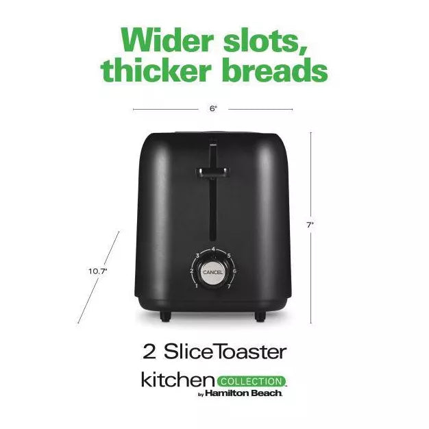 Toaster – Kitchen Collection By Hamilton Beach 2 Slice Toaster 22825KC – Black