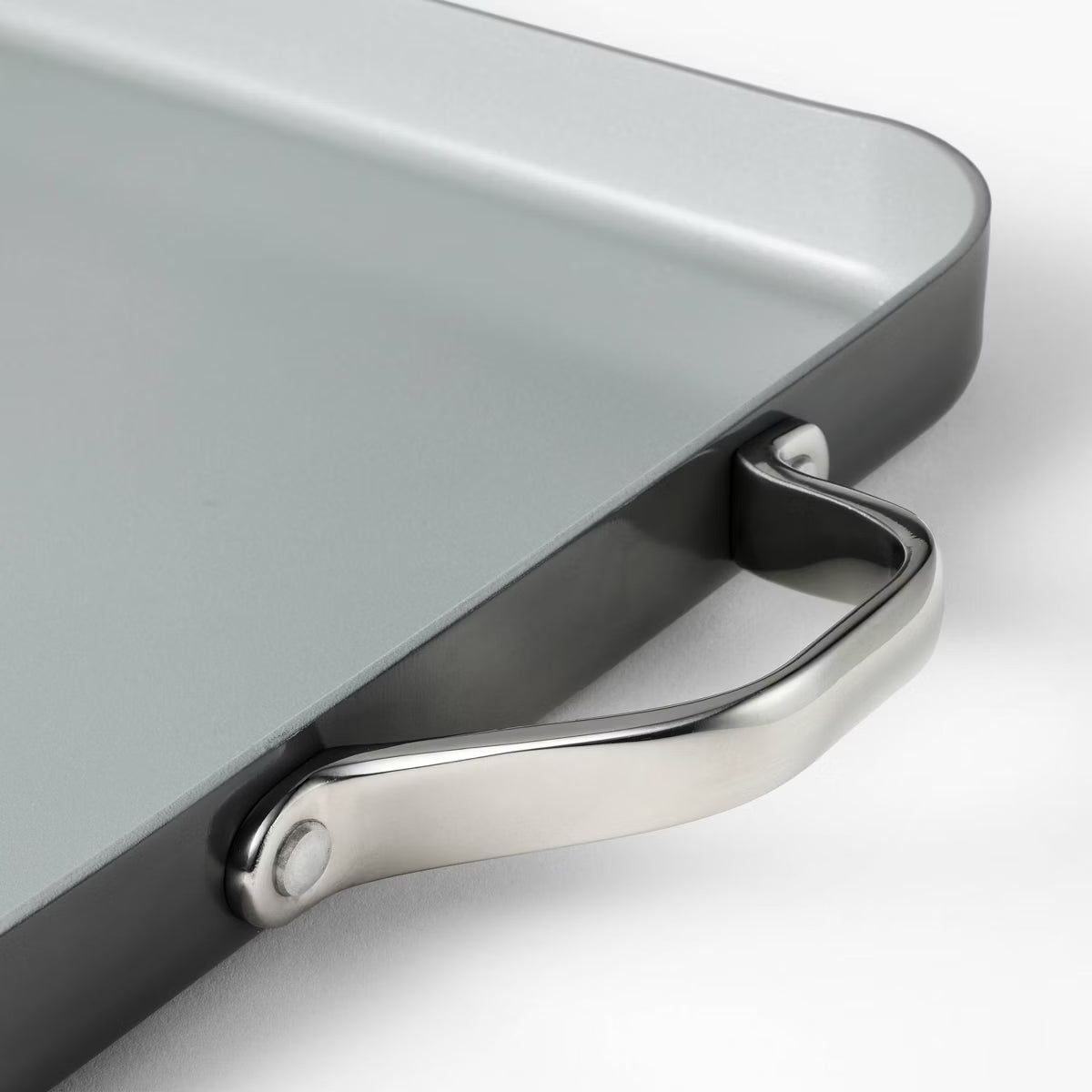 Griddle Pan – Nonstick Ceramic Coated Aluminum Double Burner Griddle Dark – Gray
