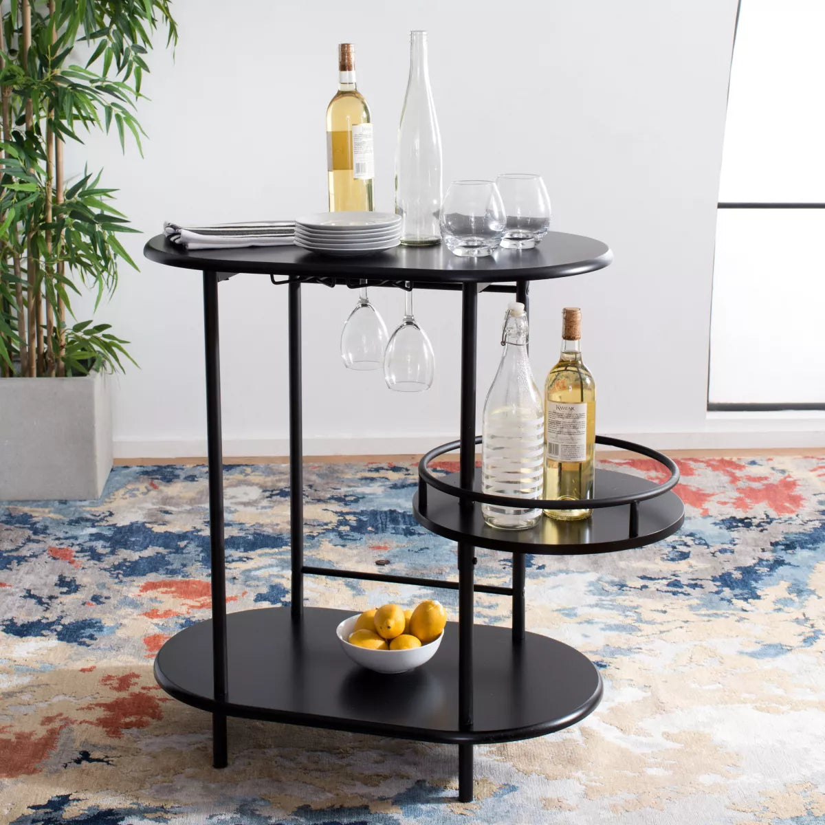 Bar Table – Culinvaro va 3 Tier Swivel Bar Table - BCT8007C - White/Gold