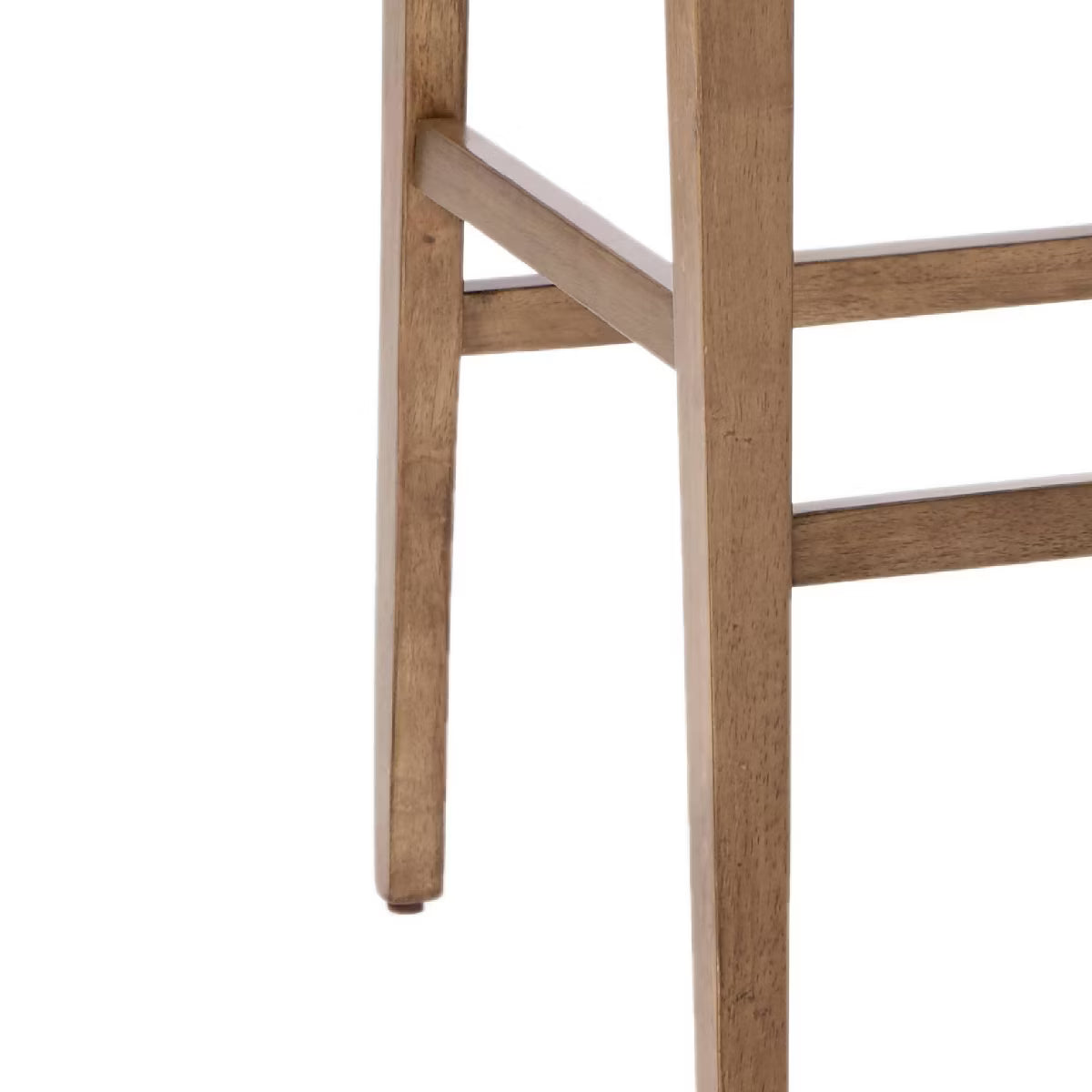 Crackle Counter Height Barstool Light Gray: Upholstered Oak Veneer