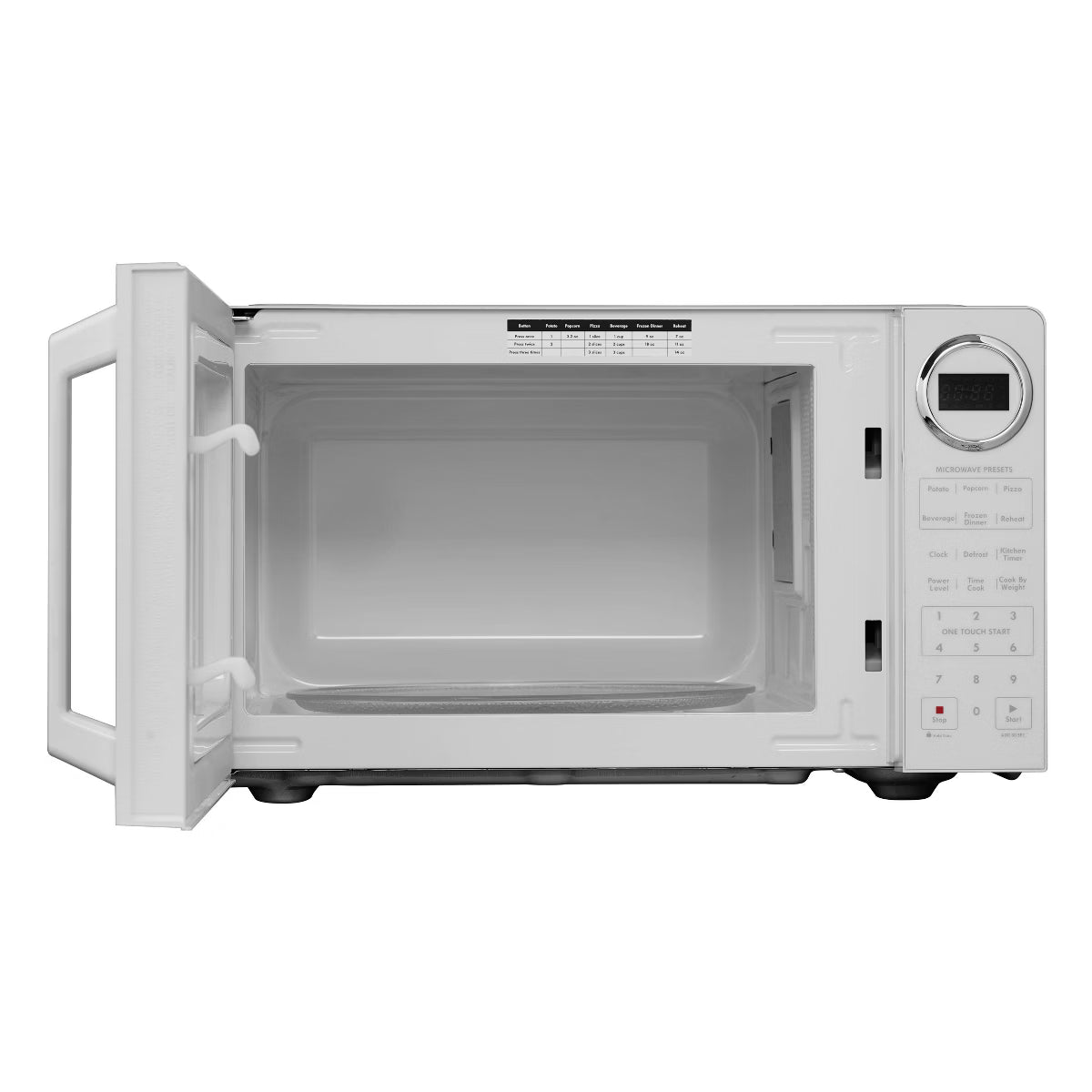 Microwave Oven – 900W Countertop Microwave – White
