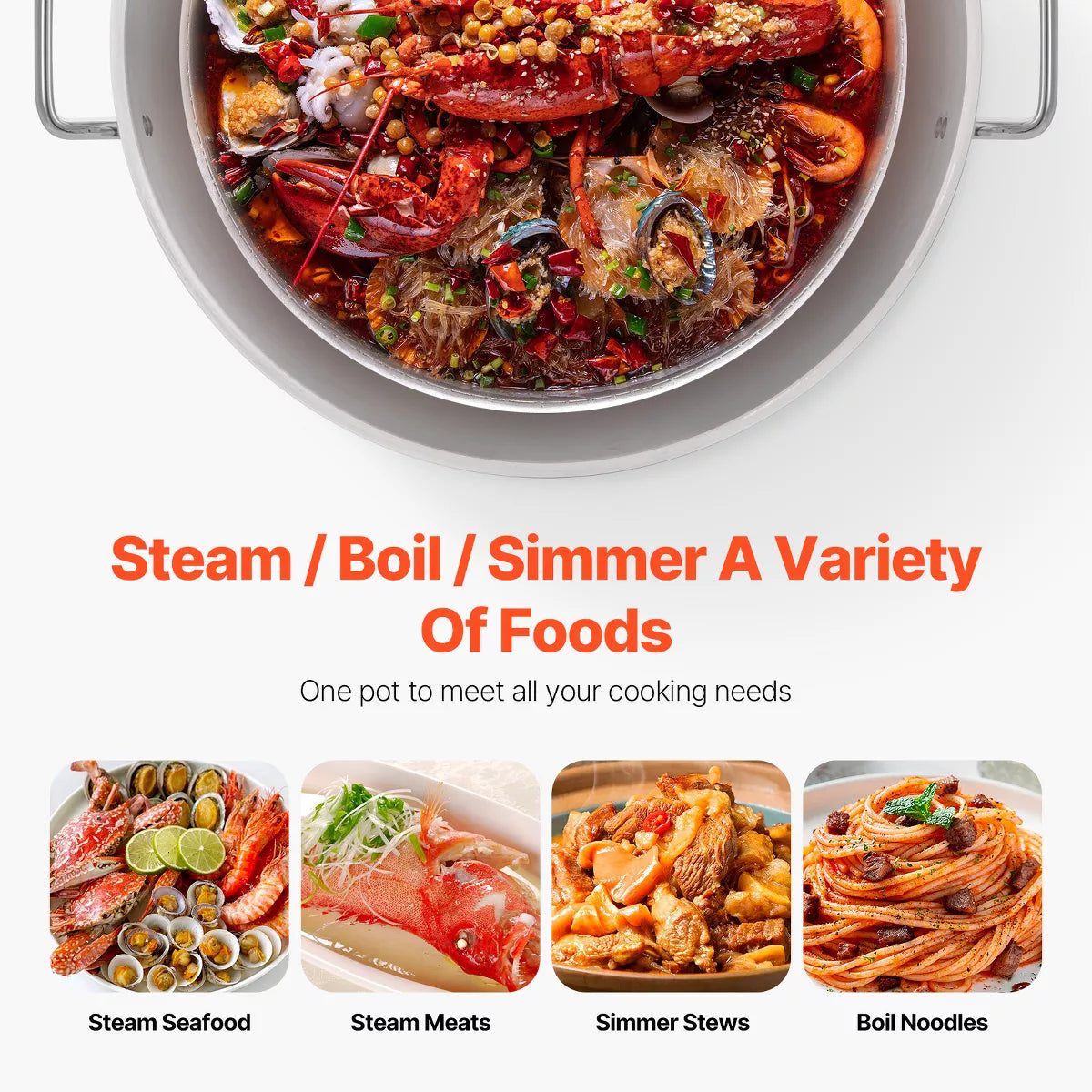 Multi-Cooker – 60 Qt Seafood Boiling Kit with Strainer – Natural