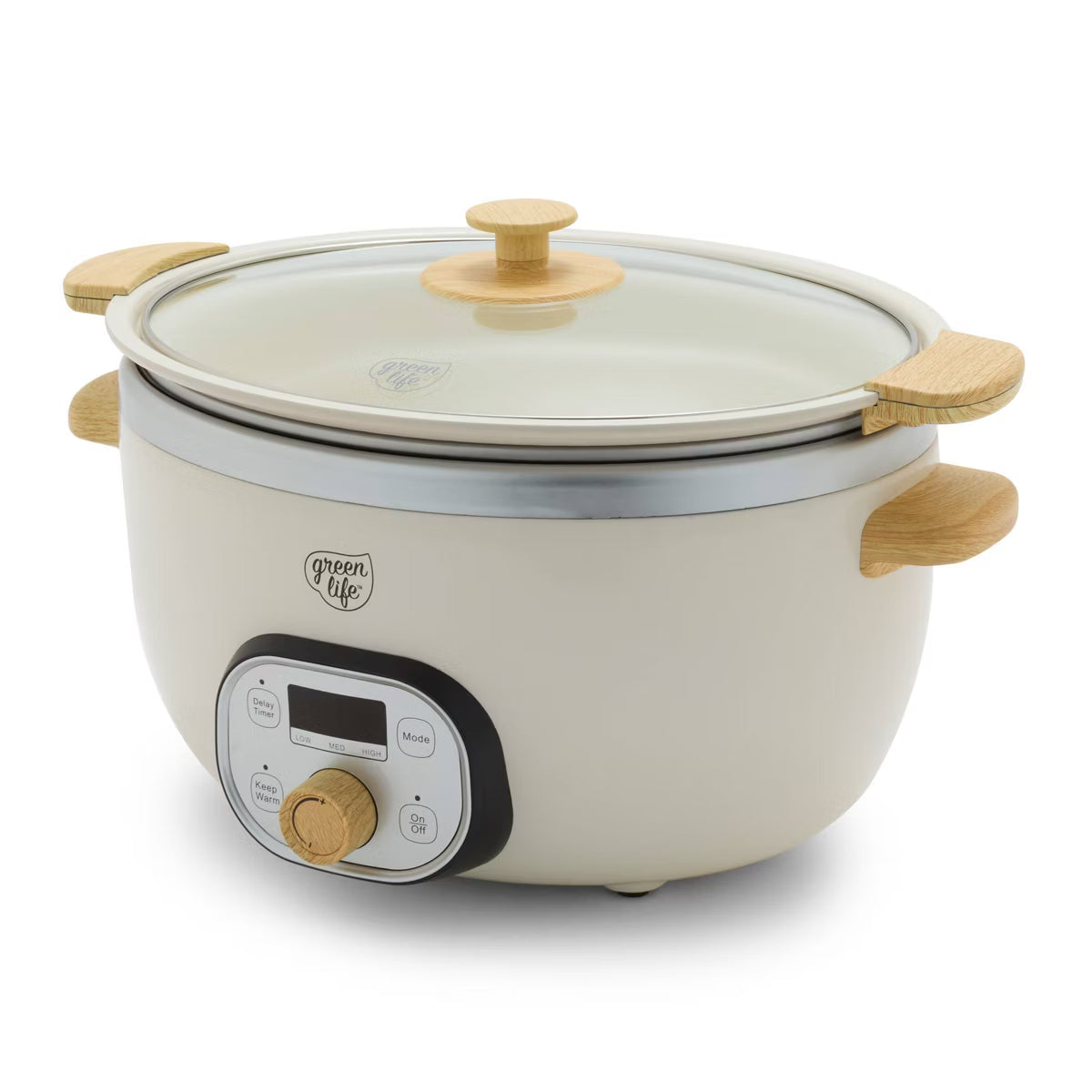 Slow Cooker – Healthy 6qt Slow Cooker with Handle – Cream