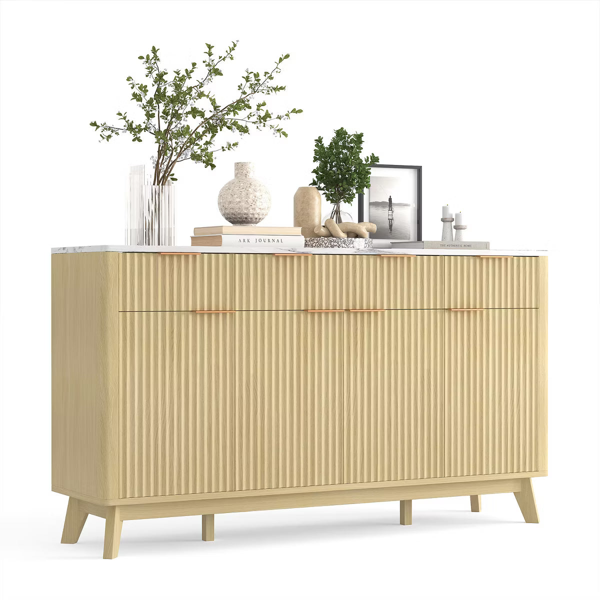 Buffet Cabinet – Culinvaro 60" Large Sideboard Buffet Cabinet with Storage