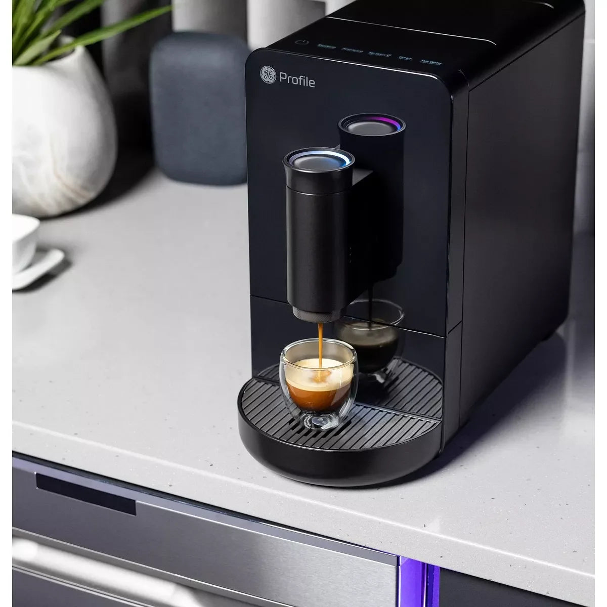 Espresso Machine – Profile Automatic Espresso Machine One Touch Brew – Black