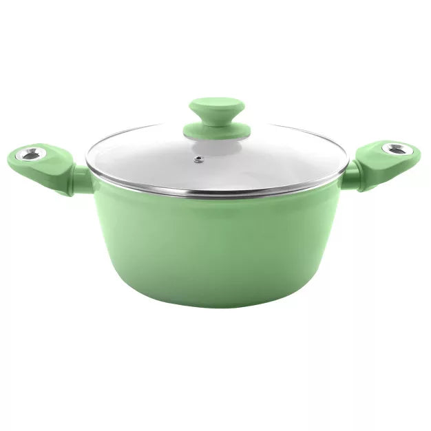 Cookware Set – Home Plaza Cafe 7 Piece Essential Core Aluminum Cookware Set – Green