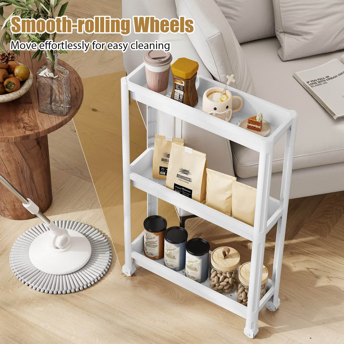 Storage Cart – Culinvaro 3-Tier Slim Rolling Storage Cart 2-Pack with Wheels